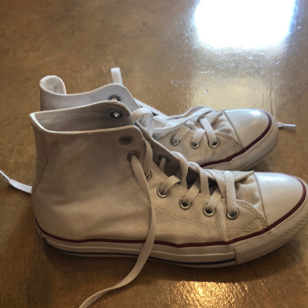 White Converse Hightops